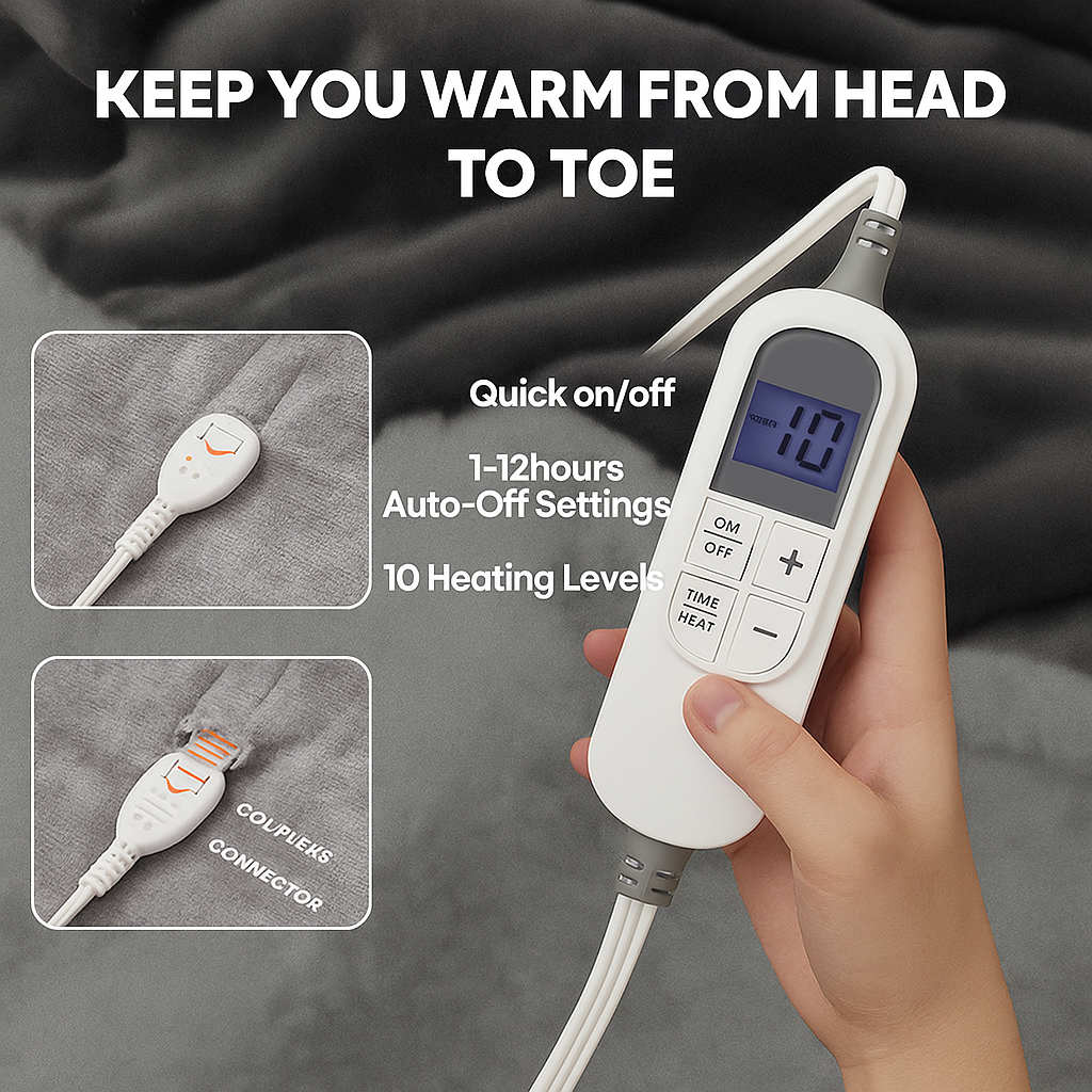 VylaCozy™ Heated Hoodie Blanket